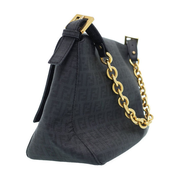 FENDI Mamma bucket leather Zucca FF all-over pattern embossed 2way Shoulder Bag white main image 1